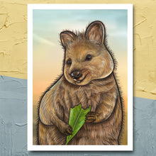 Load image into Gallery viewer, Quokka art. Printable wall art for nursery.
