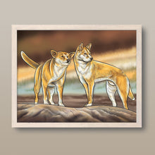 Load image into Gallery viewer, Dingo print in a wooden frame.
