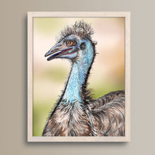 Load image into Gallery viewer, Wallaby drawing in a wooden frame.
